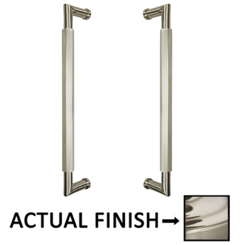 Omnia Hardware 12" Centers Hex Back To Back Door Pull In Polished Nickel Lacquered