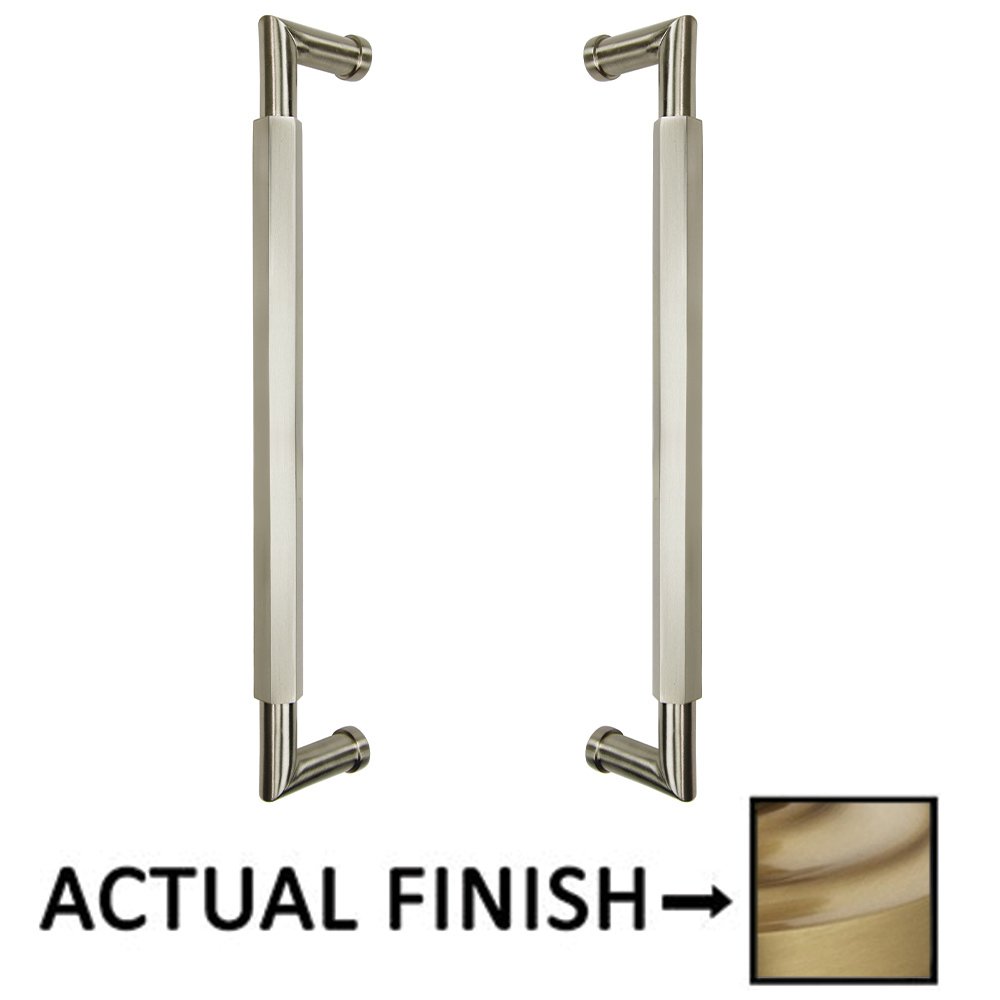 Omnia Hardware 12" Centers Hex Back To Back Door Pull In Satin Brass