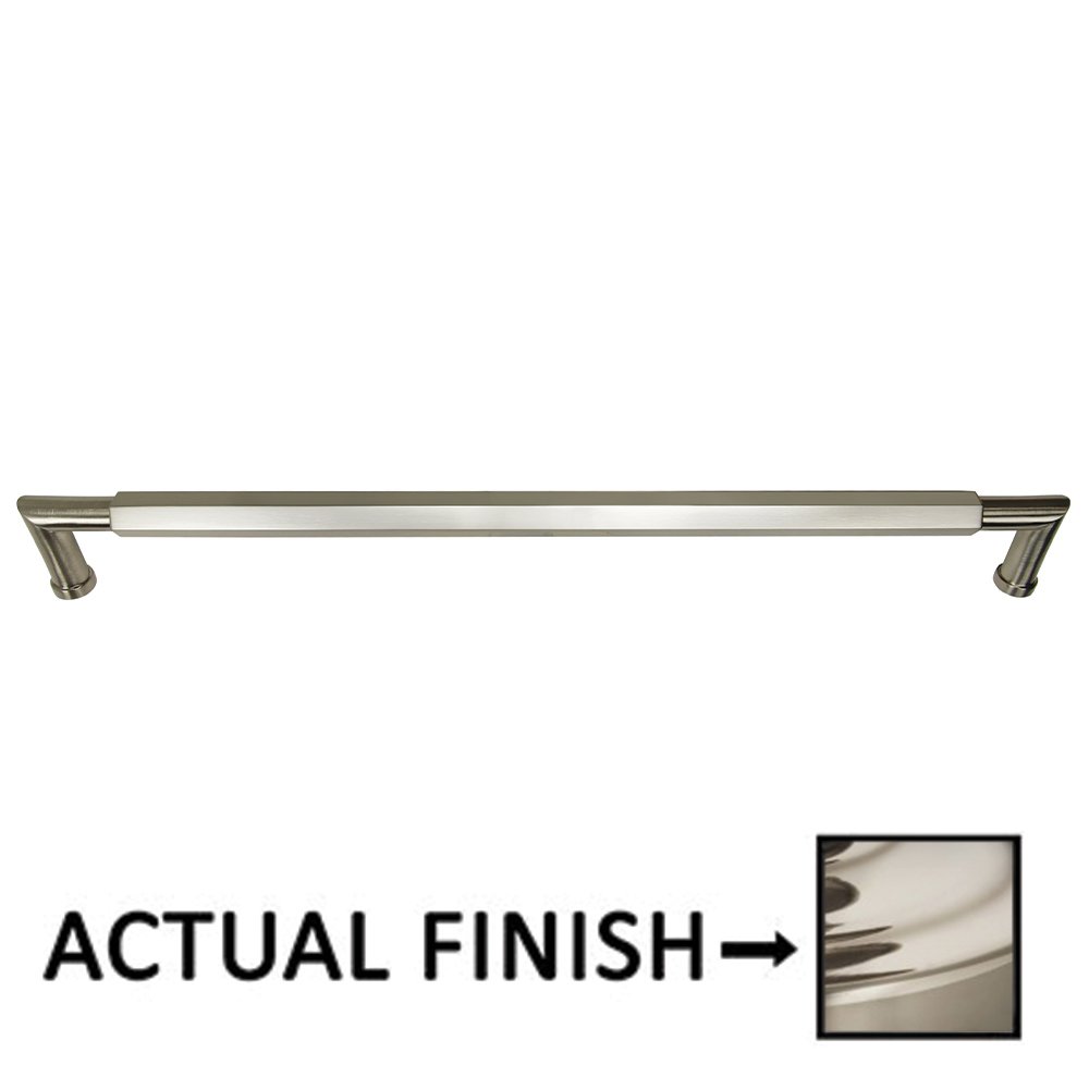 Omnia Hardware 18" Centers Hex Appliance Pull In Polished Nickel Lacquered