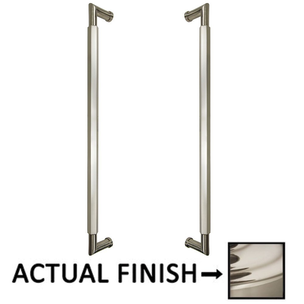 Omnia Hardware 18" Centers Hex Back To Back Door Pull In Polished Nickel Lacquered