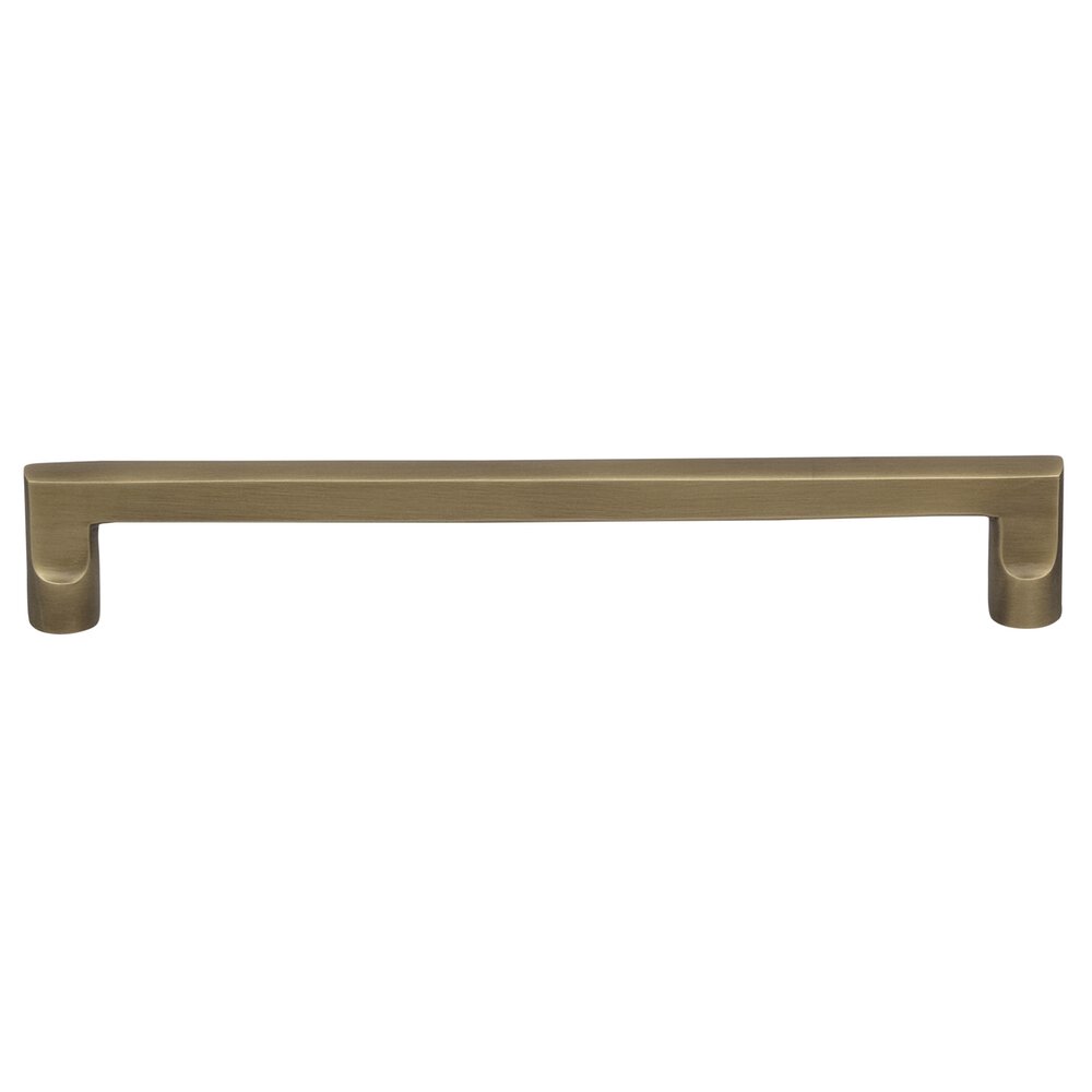 Omnia Hardware 8" Centers Wedge Cabinet Pull in Antique Brass Lacquered