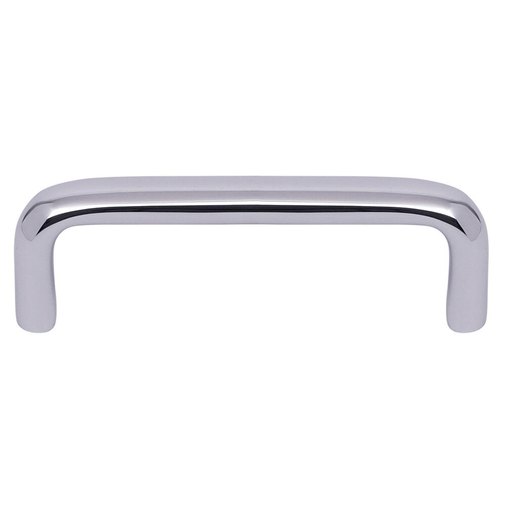 Omnia Hardware 4" Centers Oval Cabinet Pull  in Polished Chrome