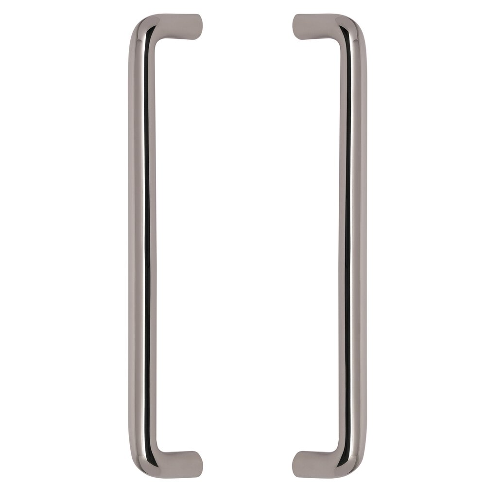 Omnia Hardware 12" Centers Oval Back to Back Door Pull in Polished Nickel Lacquered