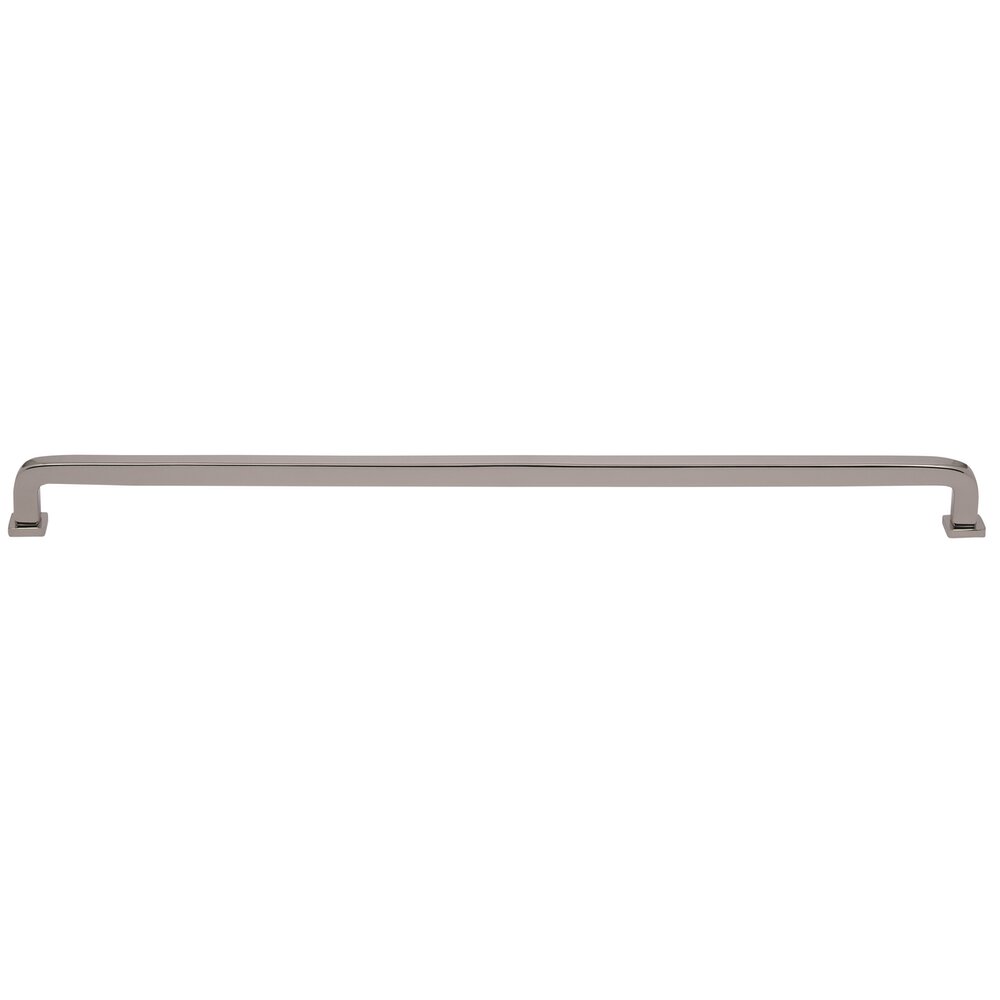 Omnia Hardware 18" Centers Square Radius Cabinet Pull in Polished Nickel Lacquered