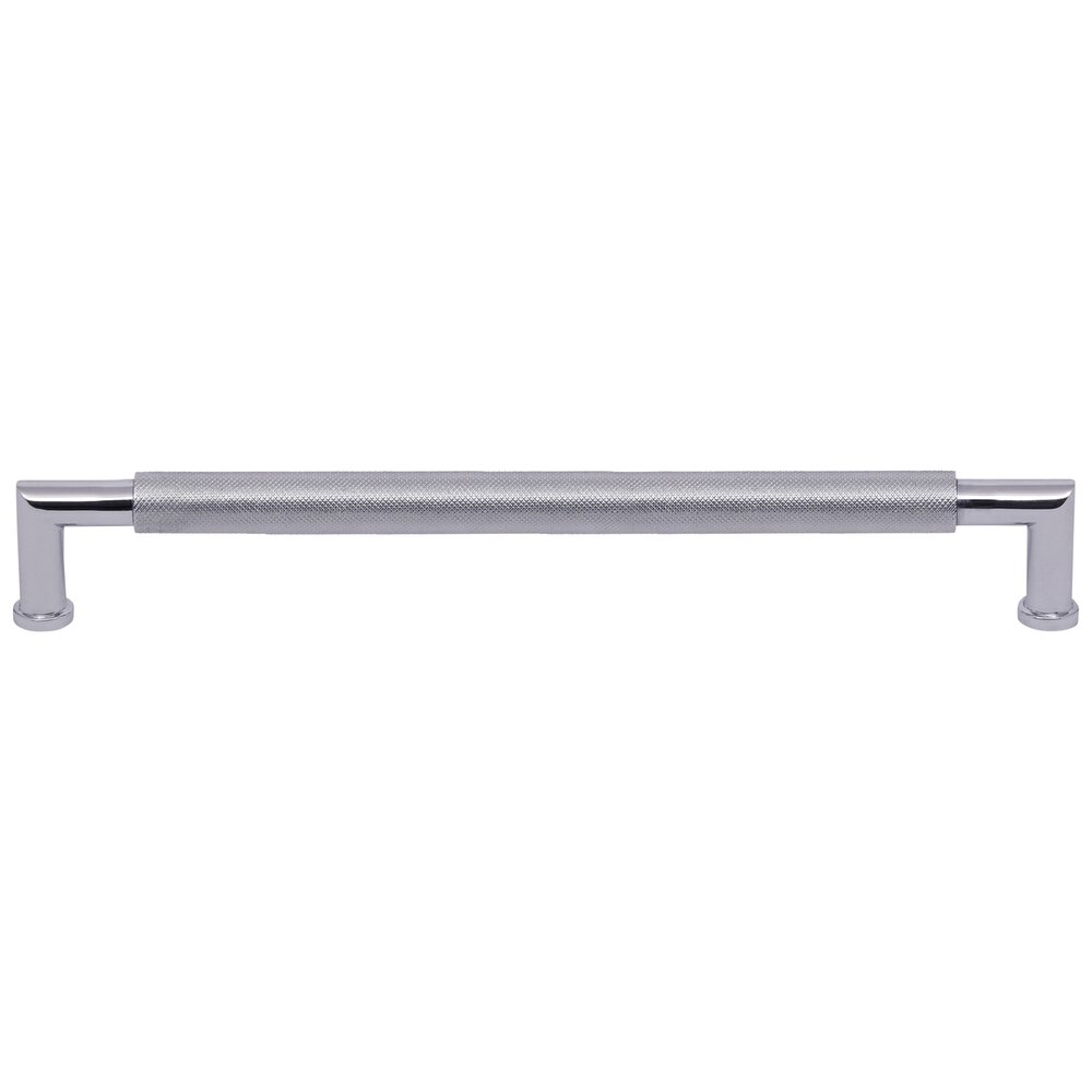 Omnia Hardware 10" Centers Knurled Cabinet Pull in Polished Chrome