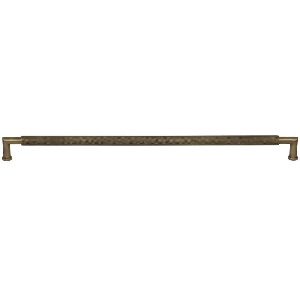 Omnia Hardware 18" Centers Knurled Cabinet Pull in Antique Brass Lacquered