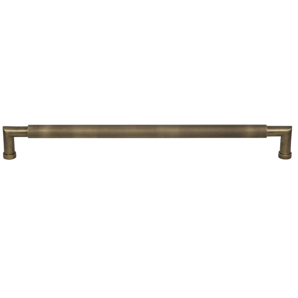 Omnia Hardware 18" Centers Knurled Appliance Pull in Antique Brass Lacquered