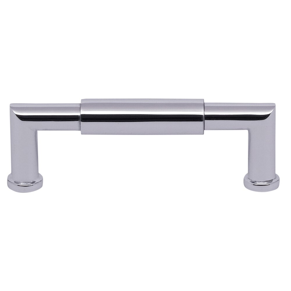 Omnia Hardware 4" Centers Plain Cabinet Pull in Polished Chrome