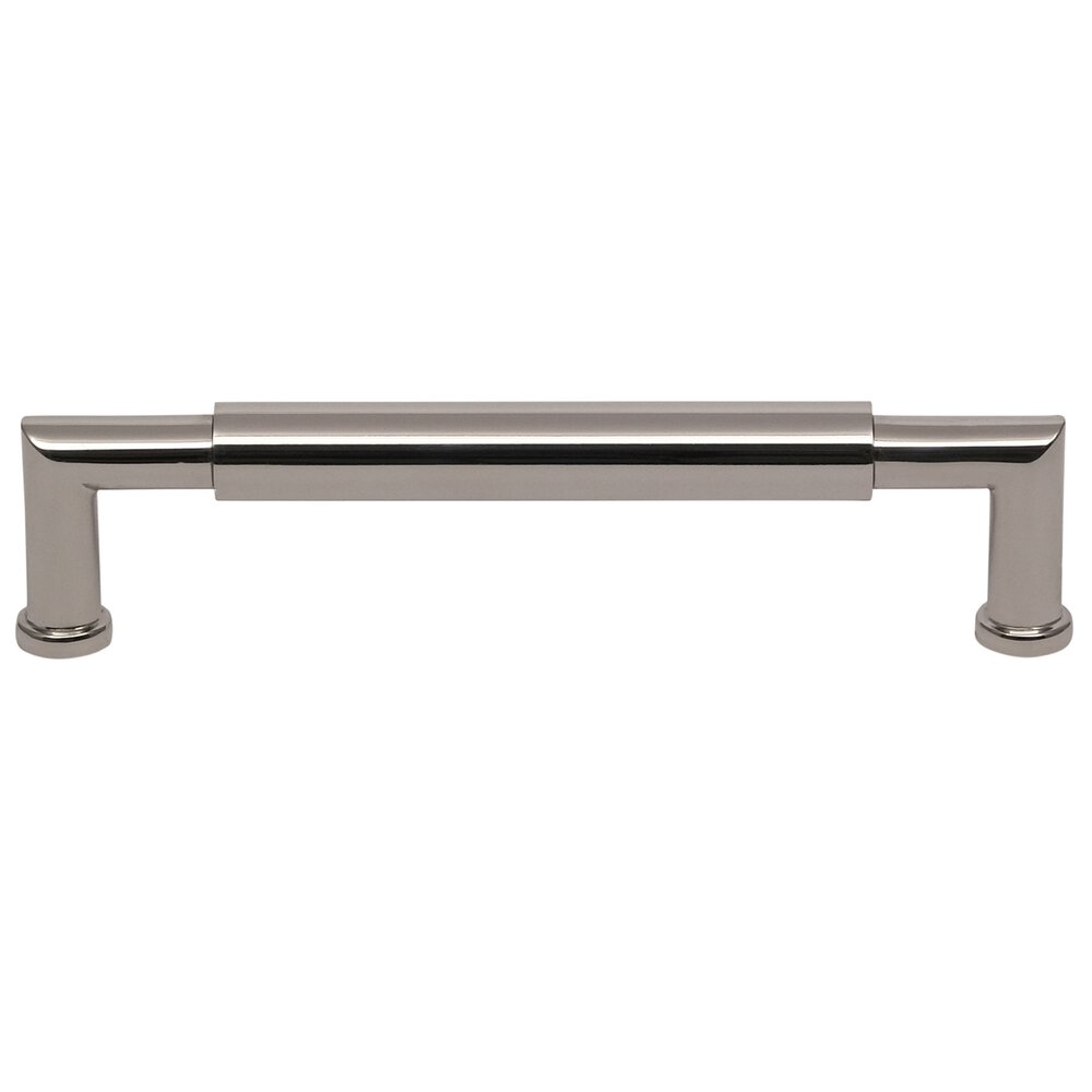Omnia Hardware 6" Centers Plain Cabinet Pull in Polished Nickel Lacquered