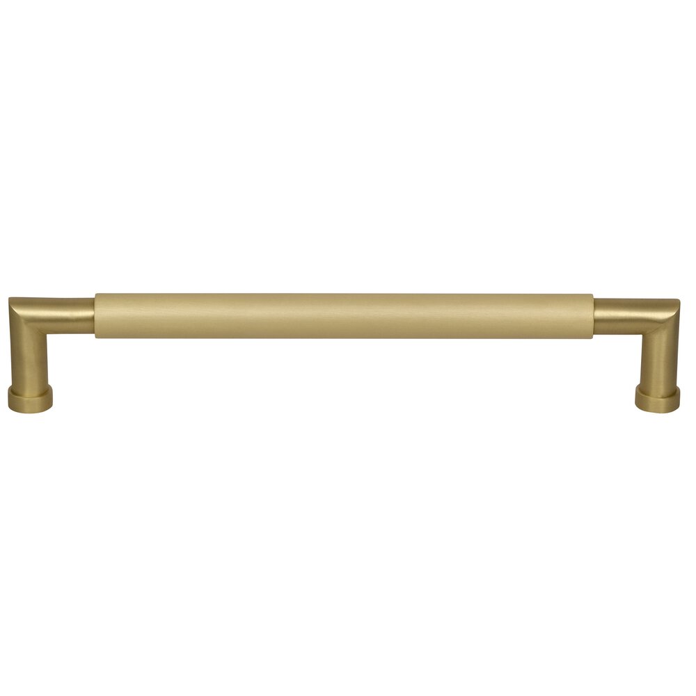 Omnia Hardware 12" Centers Plain Appliance Pull in Satin Brass Lacquered