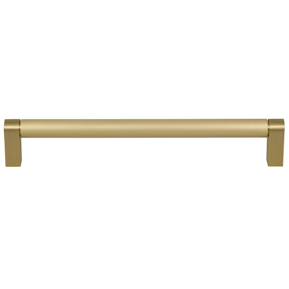 Omnia Hardware 12" Centers Plain Appliance Pull in Satin Brass Lacquered