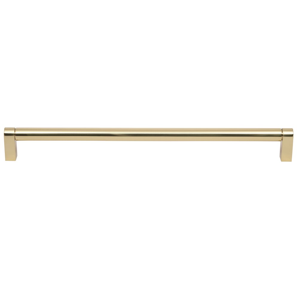 Omnia Hardware 18" Centers Plain Appliance Pull in Polished Brass Unlacquered