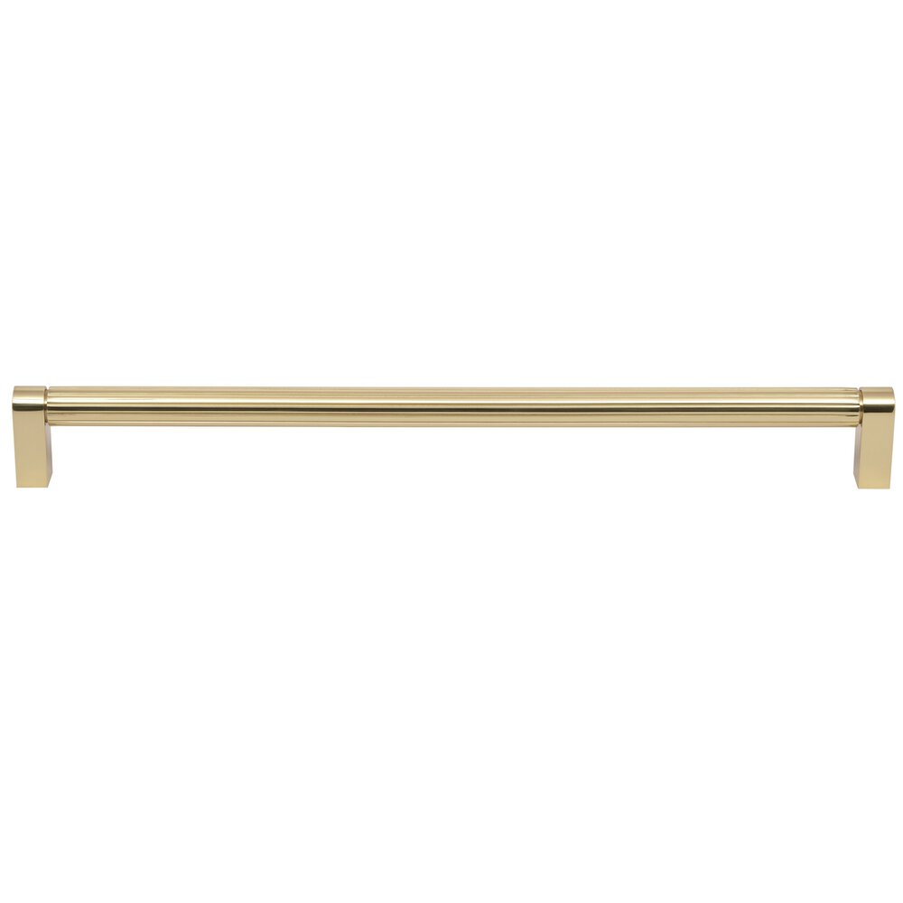 Omnia Hardware 18" Centers Grooved Appliance Pull in Polished Brass Unlacquered