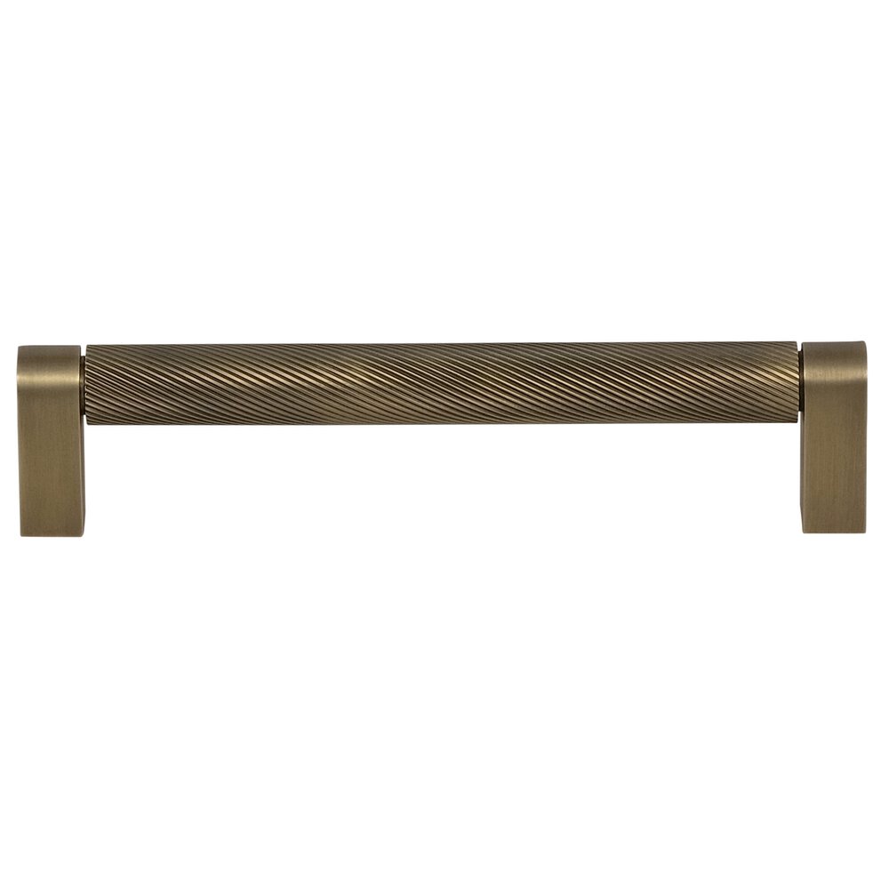 Omnia Hardware 6" Centers Spiral Cabinet Pull in Antique Brass Lacquered