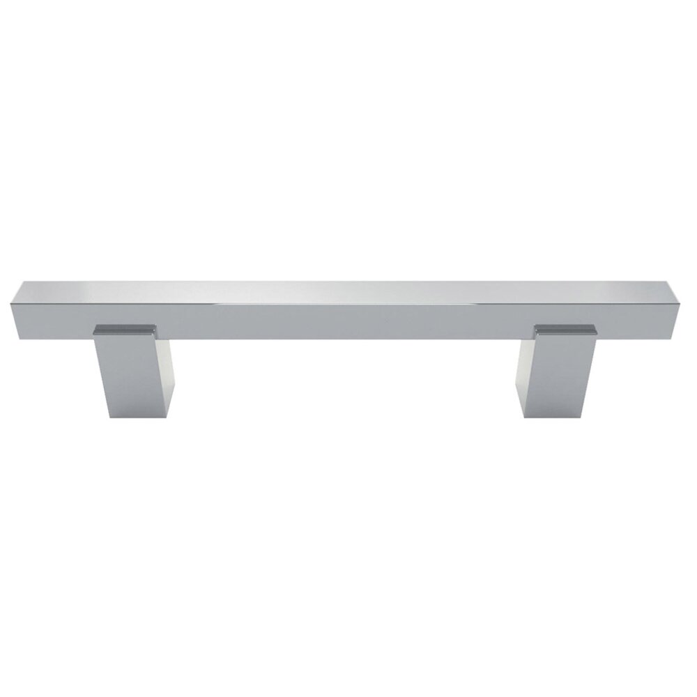 Omnia Hardware 4" Centers Pull in Polished Polished Nickel Lacquered