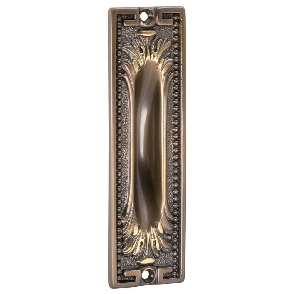 Omnia Hardware Ornate Flush Pull in Shaded Bronze Lacquered