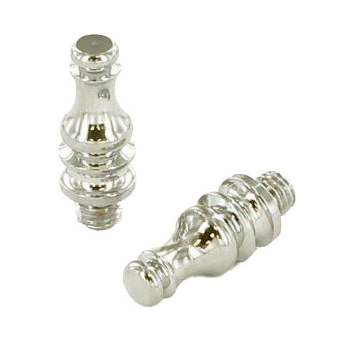 Omnia Hardware Pair of Steeple Finials in Polished Polished Nickel Lacquered