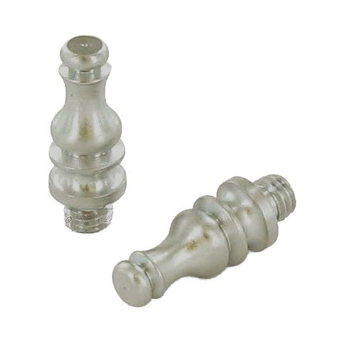 Omnia Hardware Pair of Steeple Finials in Satin Nickel Lacquered
