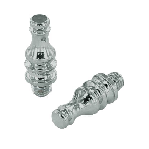 Omnia Hardware Pair of Steeple Finials in Polished Chrome