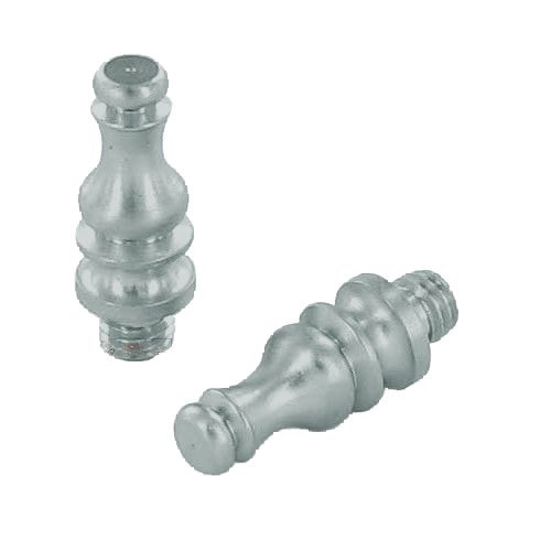Omnia Hardware Pair of Steeple Finials in Satin Chrome