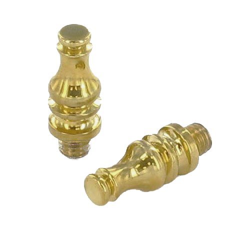 Omnia Hardware Pair of Steeple Finials in Polished Brass Lacquered