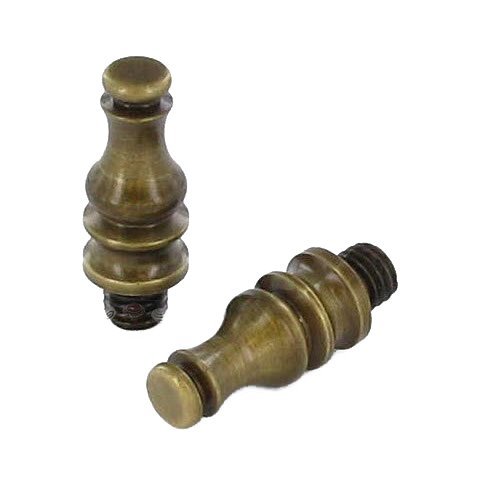 Omnia Hardware Pair of Steeple Finials in Shaded Bronze Lacquered, Lacquered
