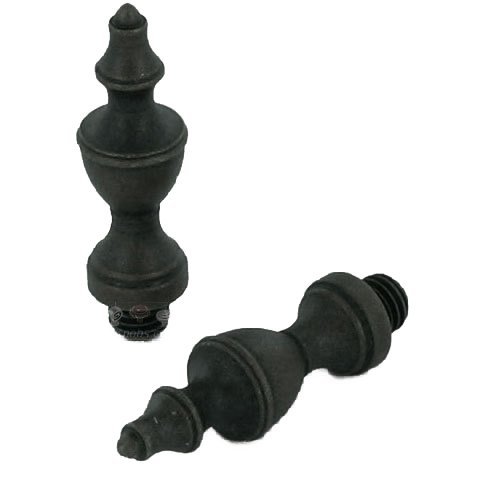 Omnia Hardware Pair of Urn Finials in Oil-Rubbed Bronze, Lacquered