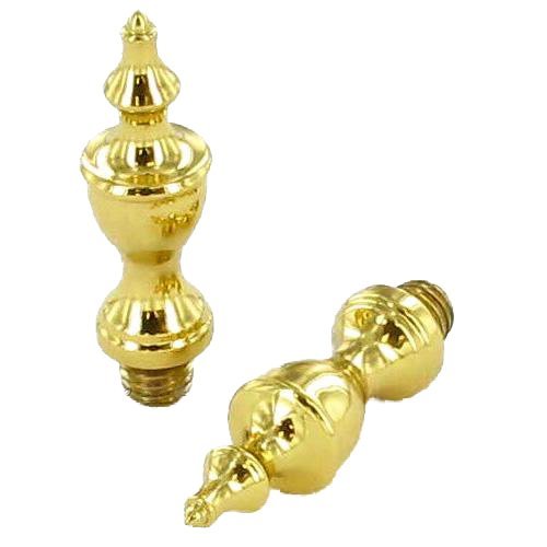 Omnia Hardware Pair of Urn Finials in Polished Brass Unlacquered