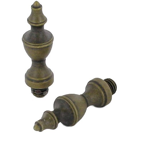 Omnia Hardware Pair of Urn Finials in Vintage Brass