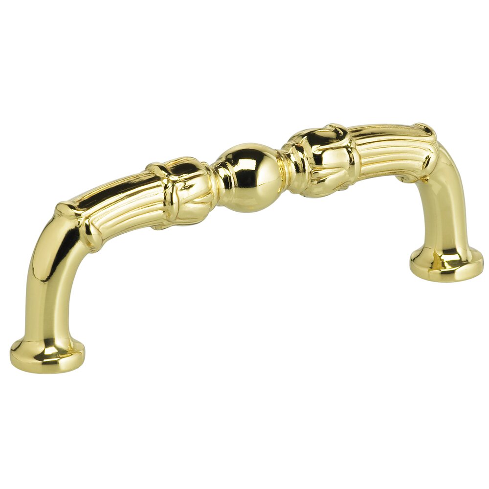 Omnia Hardware 3 1/2" Center Bead Pull Polished Brass Lacquered