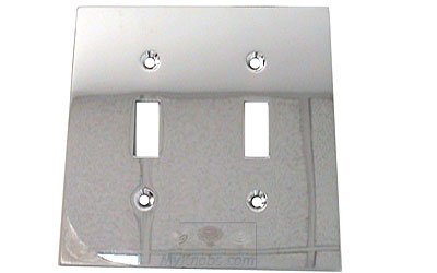 Omnia Hardware Modern Double Toggle Switchplate in Polished Chrome