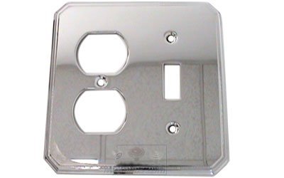 Omnia Hardware Traditional Combination Switchplate in Polished Chrome