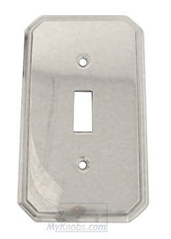 Omnia Hardware Traditional Single Toggle Switchplate in Polished Chrome