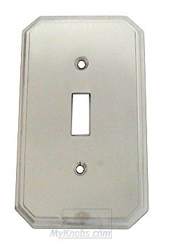 Omnia Hardware Traditional Single Toggle Switchplate in Satin Chrome
