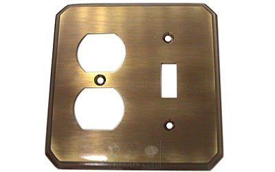 Omnia Hardware Traditional Combination Switchplate in Shaded Bronze Lacquered