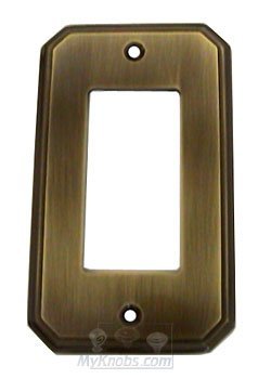 Omnia Hardware Traditional Single Rocker Cutout Switchplate in Shaded Bronze Lacquered