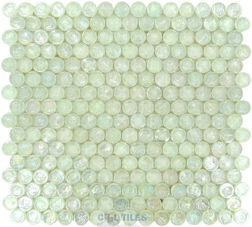 Onix Glass Tiles Iridescent Clear Circles