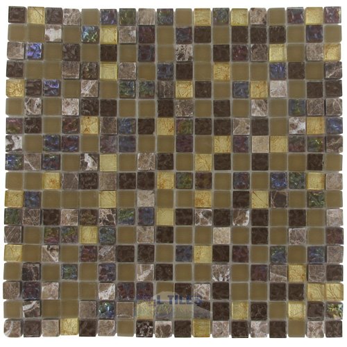 Onix Glass Tiles 5/8" x 5/8" Tile in Estrella