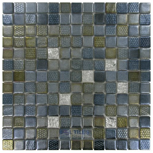 Onix Glass Tiles 1" x 1" Tile in Poseidon