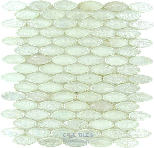 Onix Glass Tiles Iridescent Clear Ovals