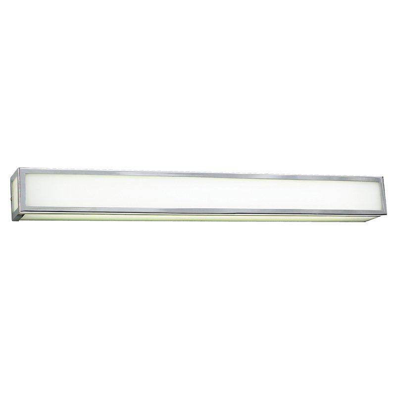 PLC Lighting 36 1/4" Vanity Light Bath in Polished Chrome with Matte Opal Glass