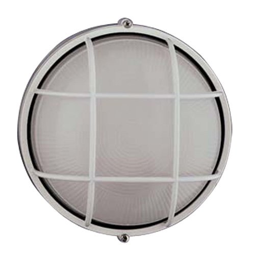 PLC Lighting CFL 10" Exterior Light in White with Frost Glass