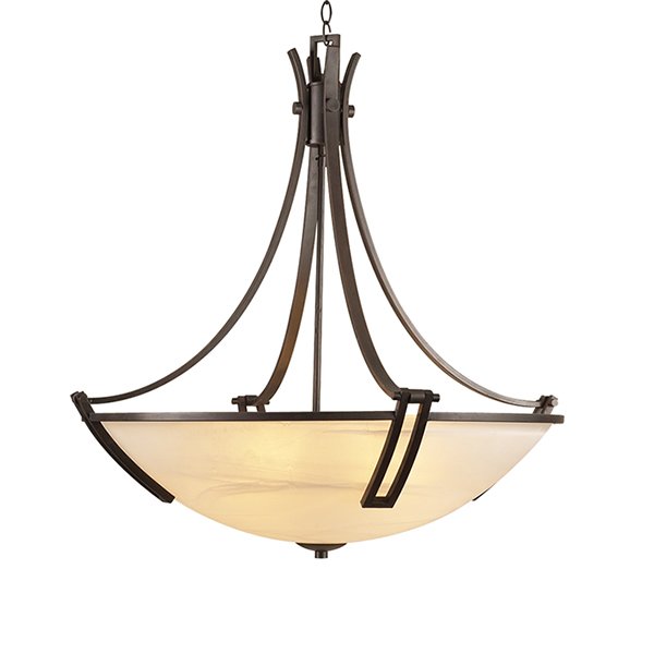 PLC Lighting Highland 25" in Oil Rubbed Bronze with Marbleized Glass