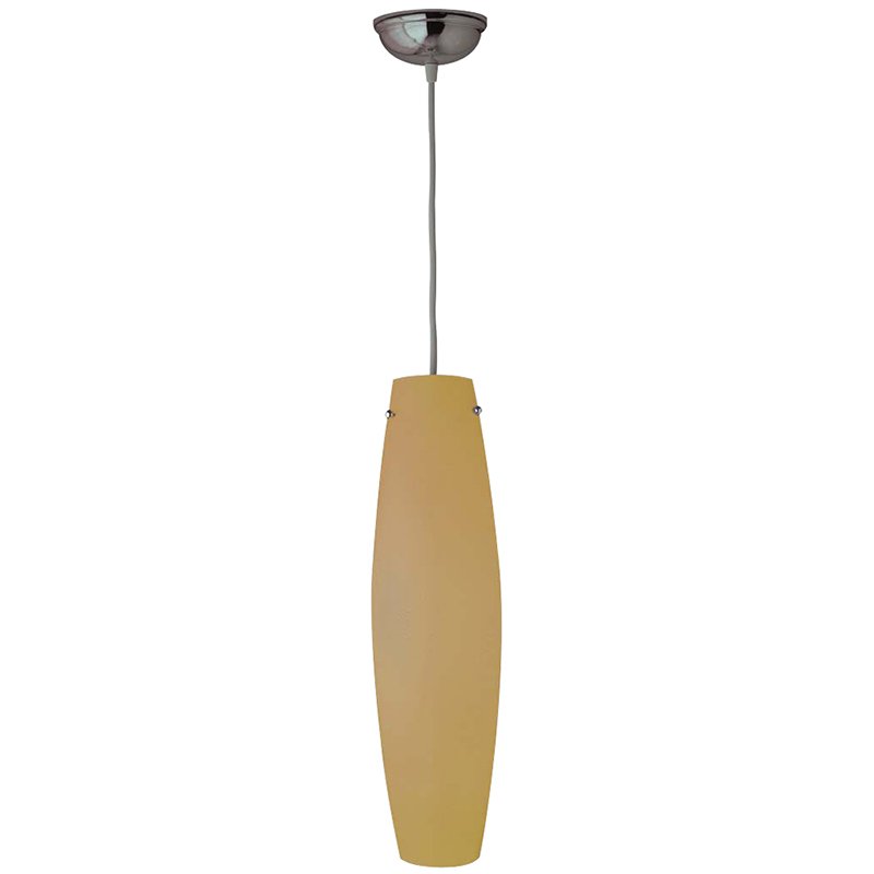 PLC Lighting Pendant in White with Amber Glass
