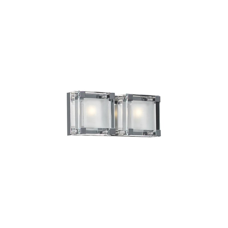 PLC Lighting 12" Wall Light in Polished Chrome with Clear Glass