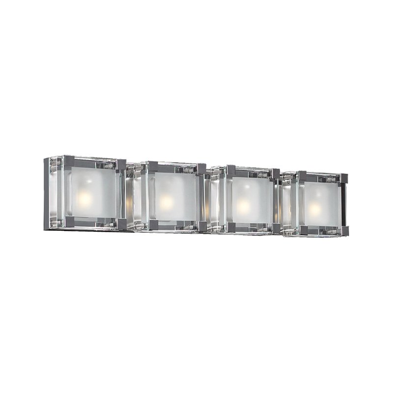 PLC Lighting 26 1/2" Wall Light in Polished Chrome with Clear Glass