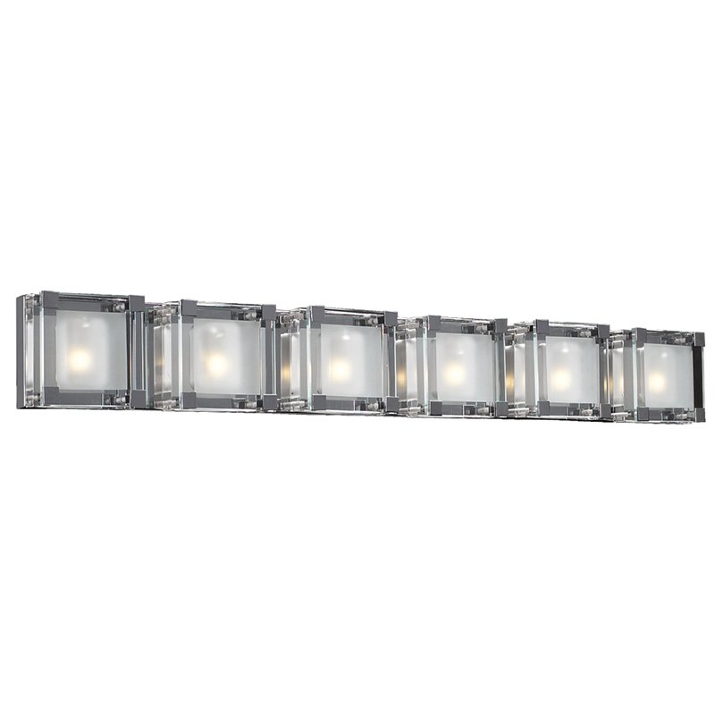 PLC Lighting 40 1/2" Wall Light in Polished Chrome with Clear Glass