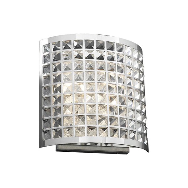 PLC Lighting Wall Light in Polished Chrome with Asfour Handcut Crystal