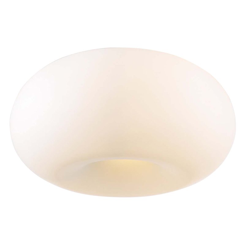 PLC Lighting 18 1/2" Ceiling Light in Satin Nickel with Matte Opal Glass