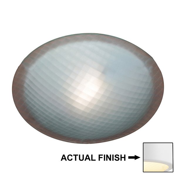 PLC Lighting CFL 12" Flush Ceiling Light in Polished Chrome with Chequered Glass